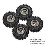 INJORA YQW-1008GL-1017 1.0" 58*24mm -2.65mm Offset Brass Wheel Set for Micro Crawlers