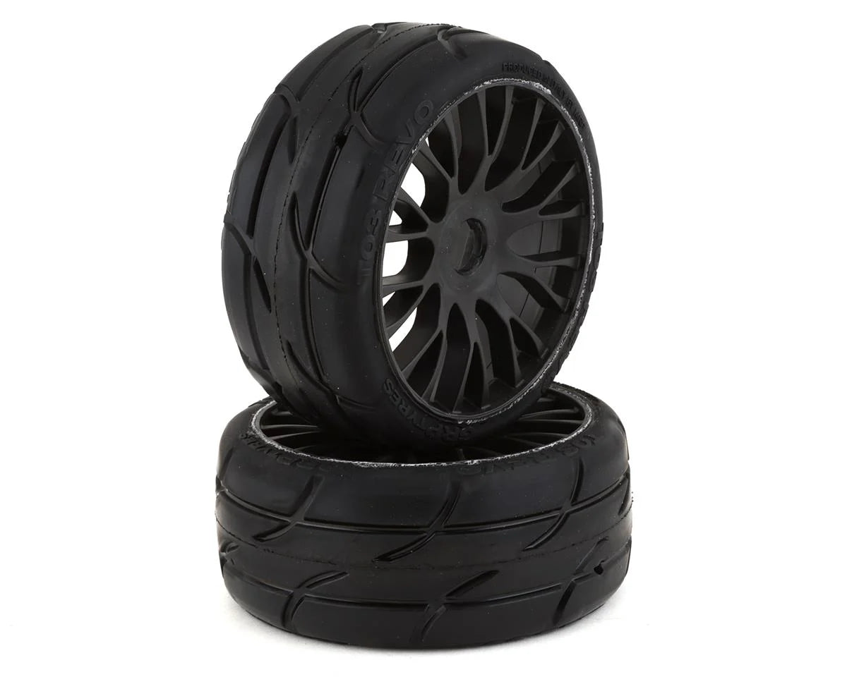 GRP Tires GRPGTX03-XB2 GT - TO3 Revo Belted Pre-Mounted 1/8 Buggy Tires (Black) (2) (XB2) w/FLEX Wheel