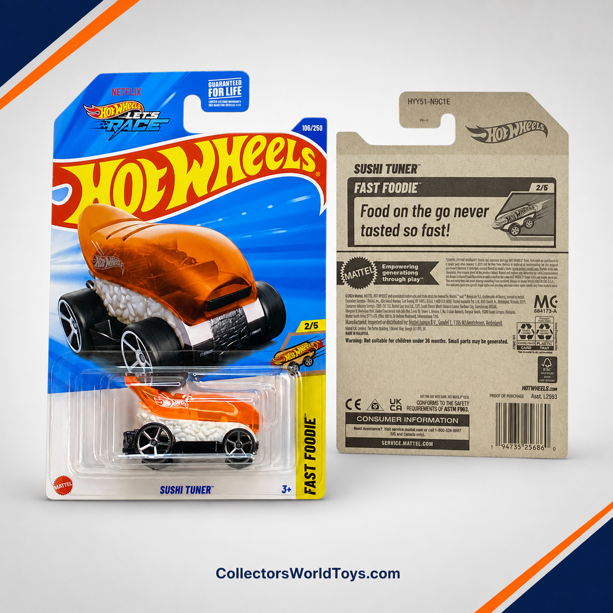 Hot Wheels Sushi Tuner | Fast Foodie Series 2/5 - 106/250
