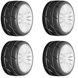 GRP GTH03-XB2 1/8 GT Car T03 REVO XB1 Extra Soft Mounted Tires (4) WHITE