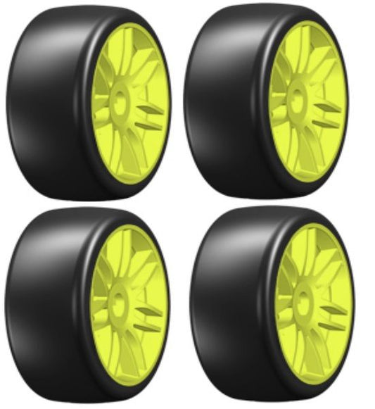 GRP GTY02-S3 GT T02 Slick S3 Soft Mounted Belted Tires Spoked (4) 1/8 Buggy