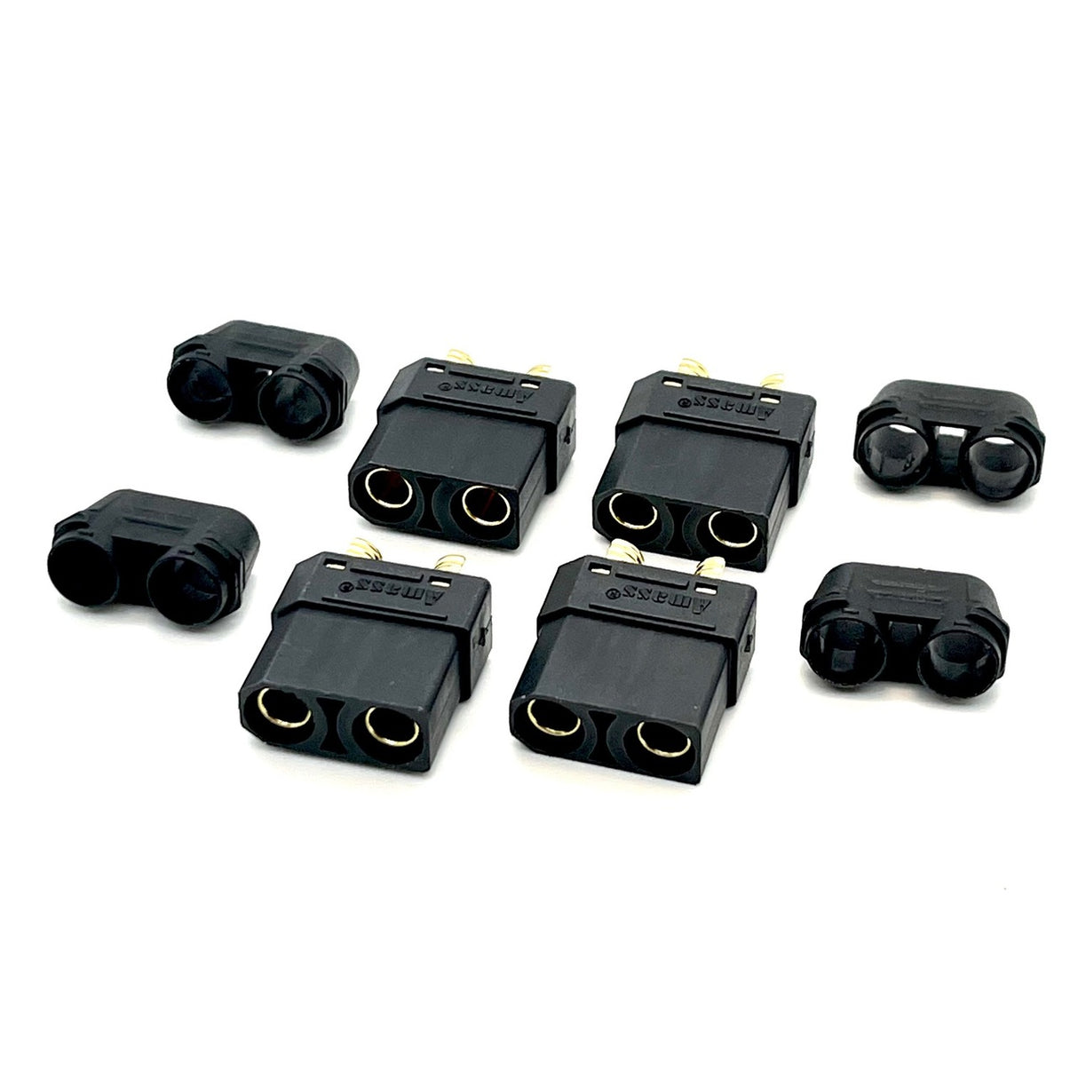 MACLAN 4268 XT90 Connectors, Black, w/ 4 Female Plugs