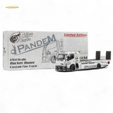 MicroTurbo Hino 300 Flat Bed Truck Pandem Rocket Bunny White 1:64
