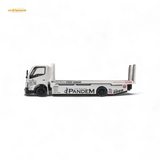 MicroTurbo Hino 300 Flat Bed Truck Pandem Rocket Bunny White 1:64