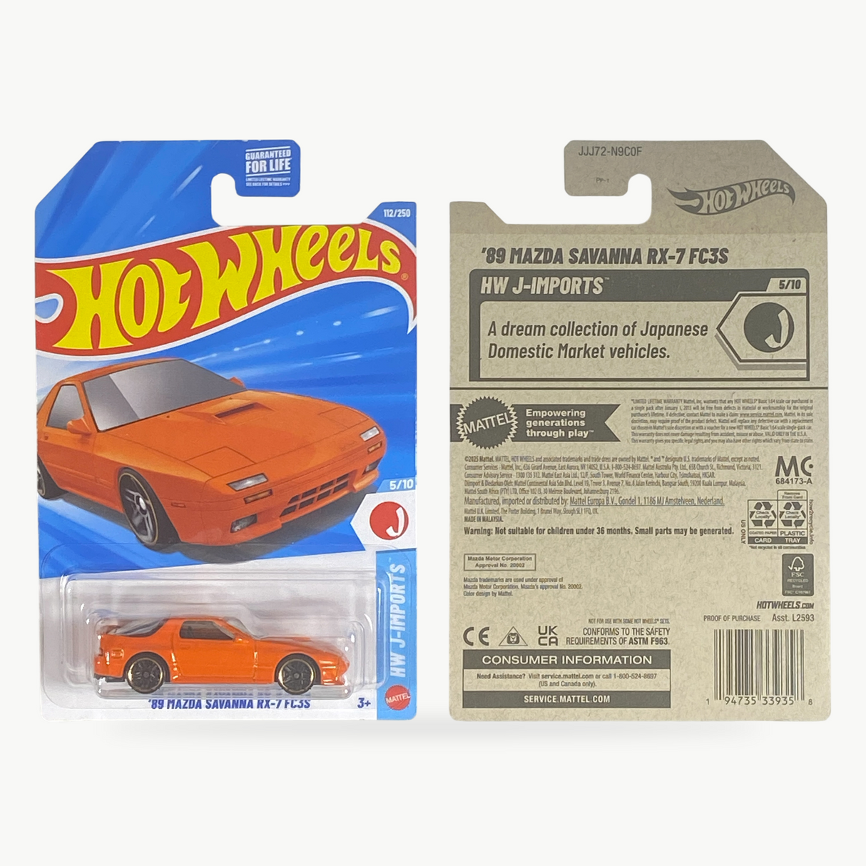 Hot Wheels '89 Mazda Savanna RX-7 FC3S | J-Imports Series 5/10