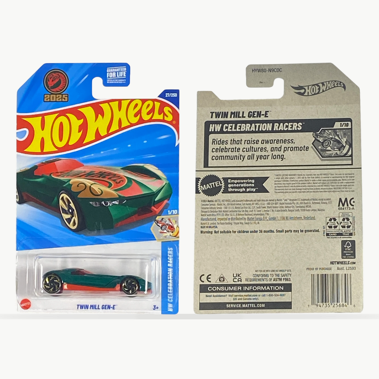 Hot Wheels Twin Mill Gen-E | Celebration Racers Series 1/10