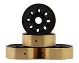HPI 161162 1.2" CS-8 Steel Beadlock Wheels (Black) (4) (25g) w/Brass Wheel Weights