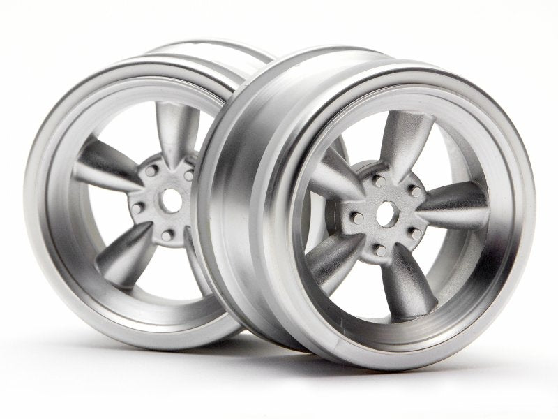 HPI Racing HPI3815 Matte Chrome Vintage 5 Spoke Wheel, 26mm, 0mm Offset (2pcs)