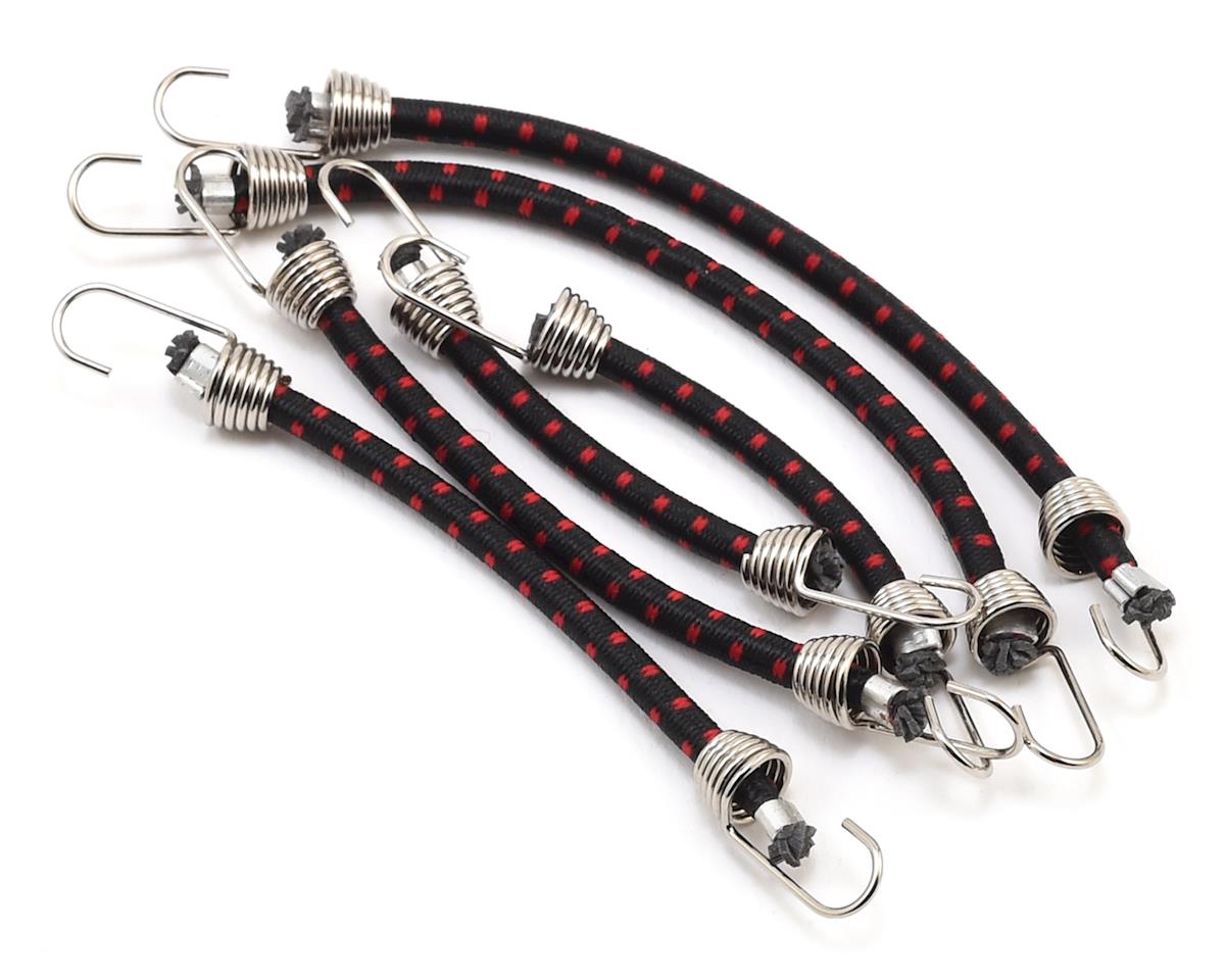 Hot Racing ACC468C02 1/10 Scale Bungee Cord Set (Black/Red) (6)