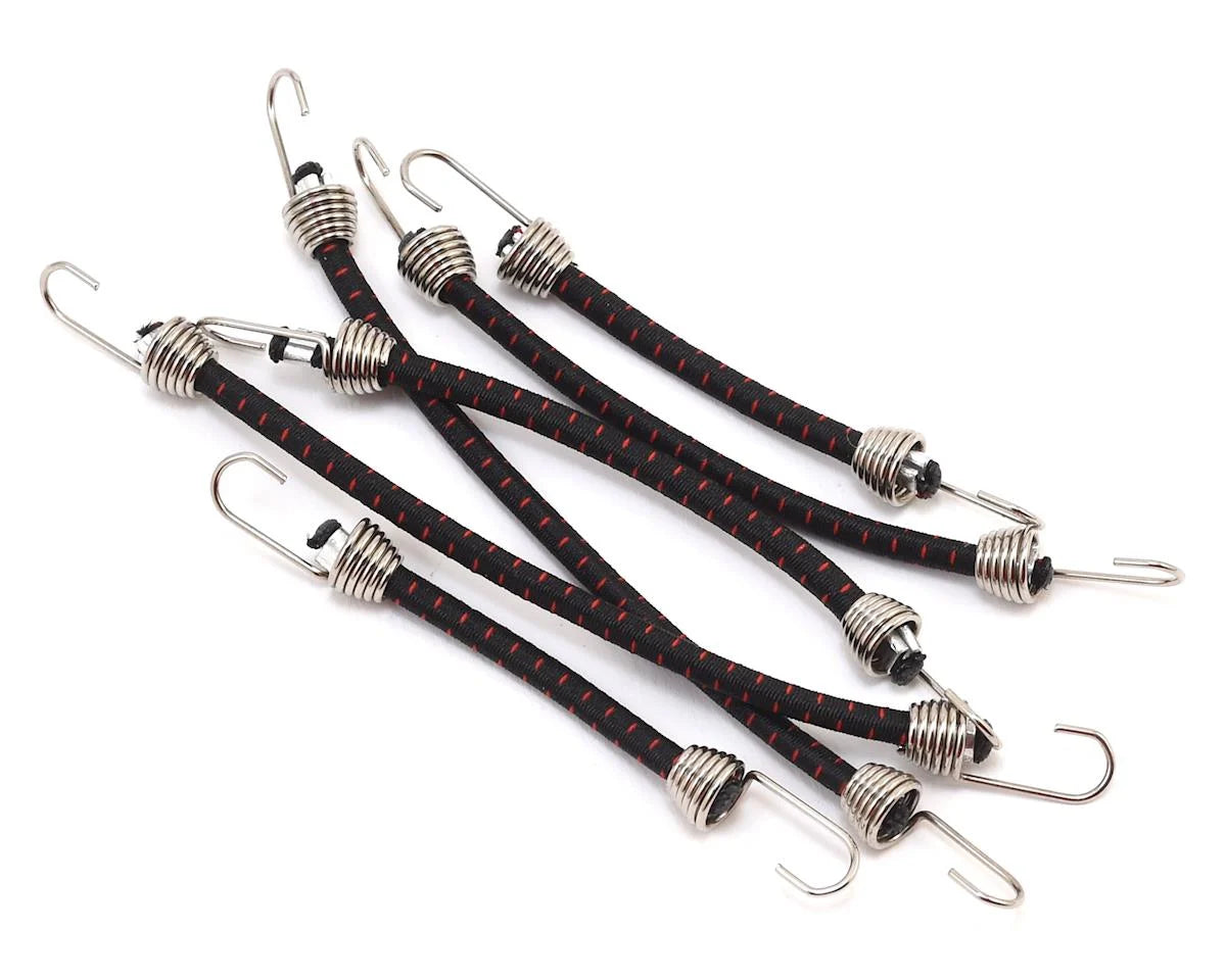 Hot Racing ACC468C21 1/10 Scale Bungee Cord Set (Black/Red) (6)