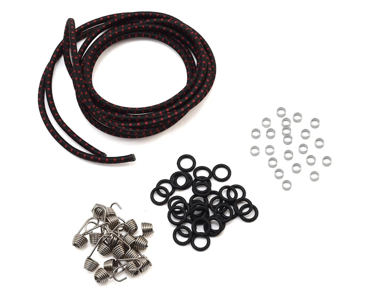 Hot Racing ACC468K02 1/10 Scale Bungee Cord Kit (Black/Red)