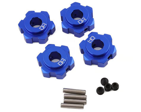 Hot Racing HRAMXX10X06 Aluminum 17mm Splined Hubs for Traxxas Maxx (Blue)