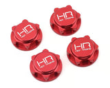 Hot Racing HRANRO10N02 17mm Serrated Dirt Shield Closed Wheel Nuts (Red) (4)