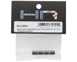 Hot Racing HRARCL60801 Aluminum Standoff Post Link (Black) (4) (3x6x8mm)