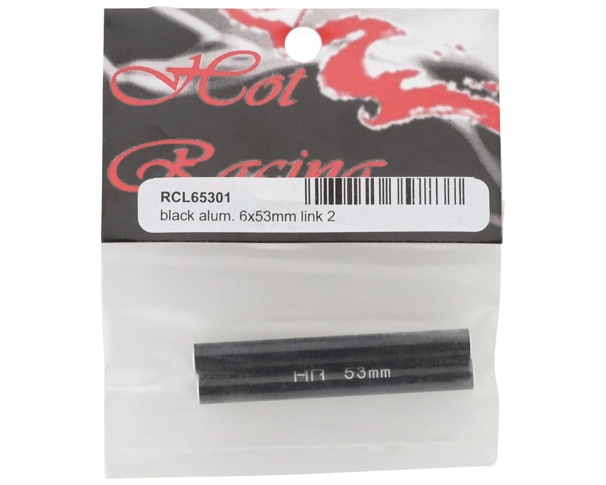 Hot Racing HRARCL65301 Aluminum Standoff Post Link (Black) (4) (3x6x53mm)