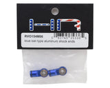 Hot Racing HRARVO154M06 Ball Type Aluminum Shock Ends for Traxxas Revo (Blue)
