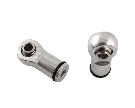 Hot Racing HRARVO154M08 Aluminum Ball Shock Ends for Traxxas Revo (Silver)