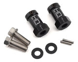 Hot Racing HRASCX10FT01 Axial Wheel Hub Extensions w/12mm Hex (Black) (2) (+15mm)
