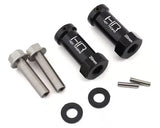 Hot Racing HRASCX10TT01 Axial Wheel Hub Extensions w/12mm Hex (Black) (2) (+20mm)