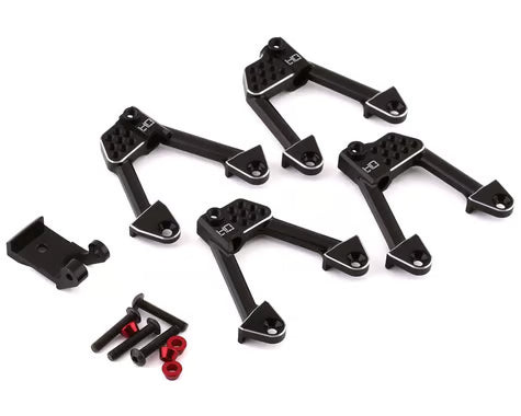 Hot Racing HRASCXT28301 Axial SCX10 II Aluminum Front & Rear Adjustable Shock Towers (Black)
