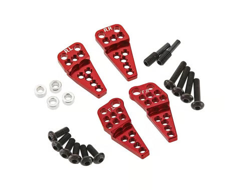 Hot Racing HRASCXT28M02 Axial SCX10 II Adjustable Offset Multi Shock Mount (Red)