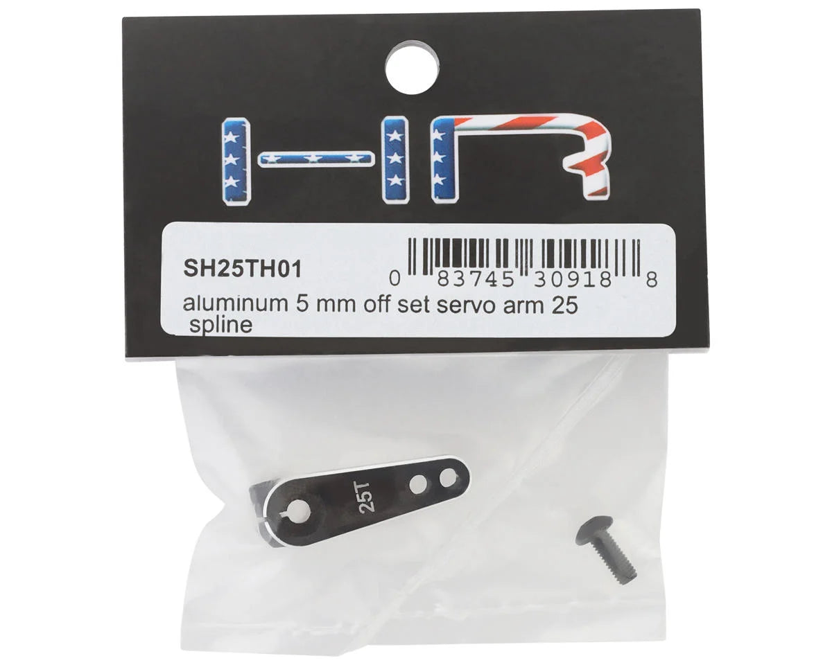 Hot Racing HRASH25TH01 Aluminum 5mm Offset Servo Horn (Black)
