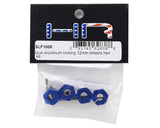 Hot Racing HRASLF1006 Aluminum Locking 12mm Wheel Hex Kit for Traxxas Slash 4x4 (Blue)