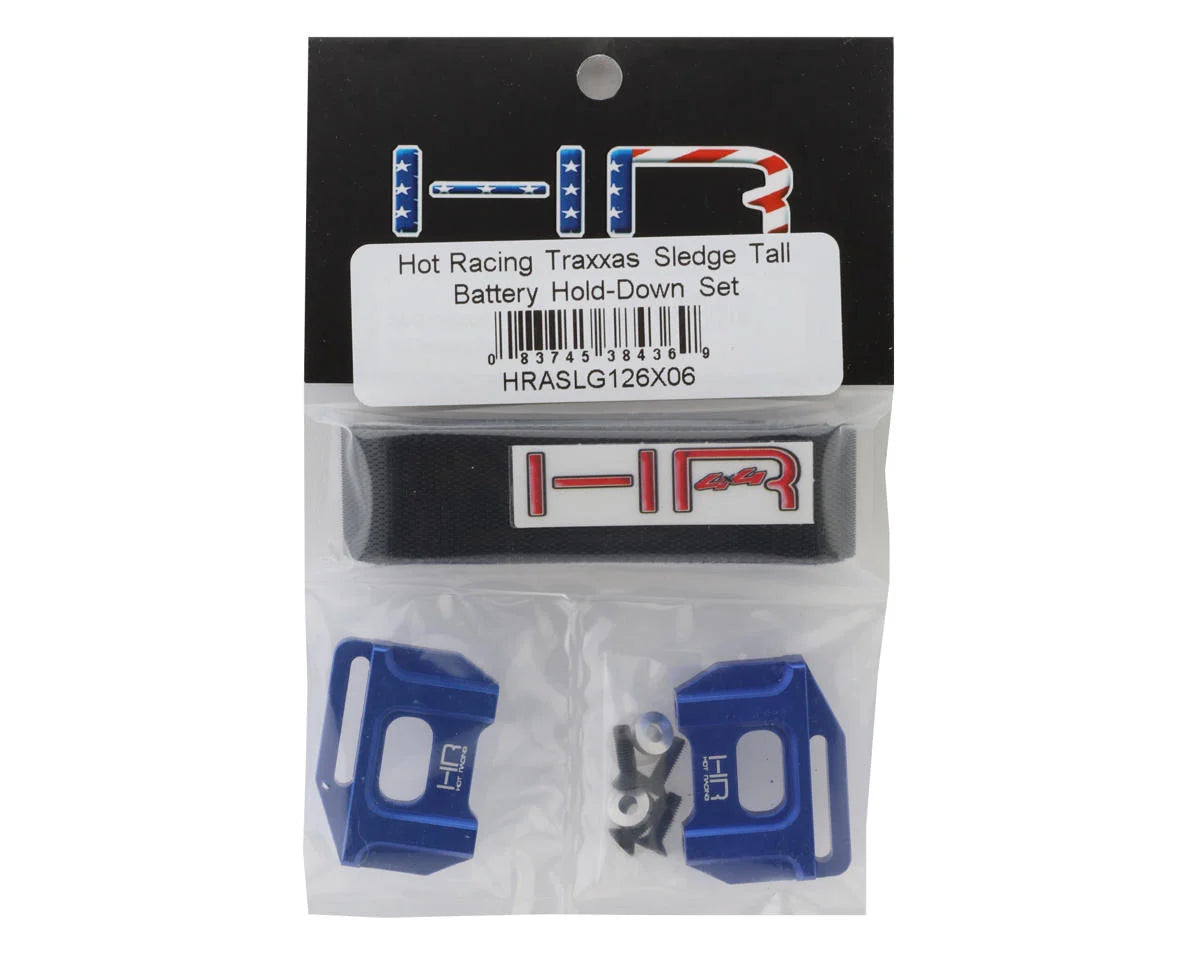 Hot Racing HRASLG126X06 Tall Battery Hold-Down Set for Traxxas Sledge