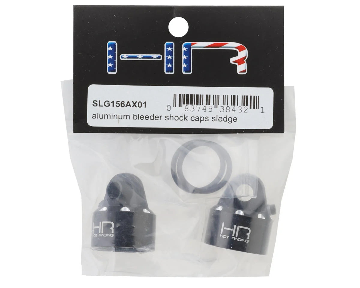 Hot Racing HRASLG156AX01  Aluminum Bleeder Shock Caps for Traxxas Sledge (2)