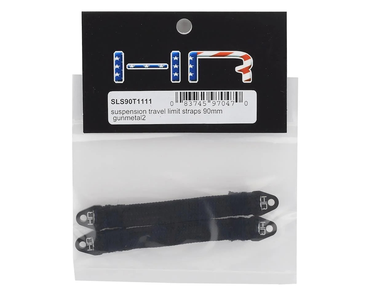 Hot Racing HRASLS90T1111 90mm Suspension Travel Limit Straps (2) (Gunmetal)