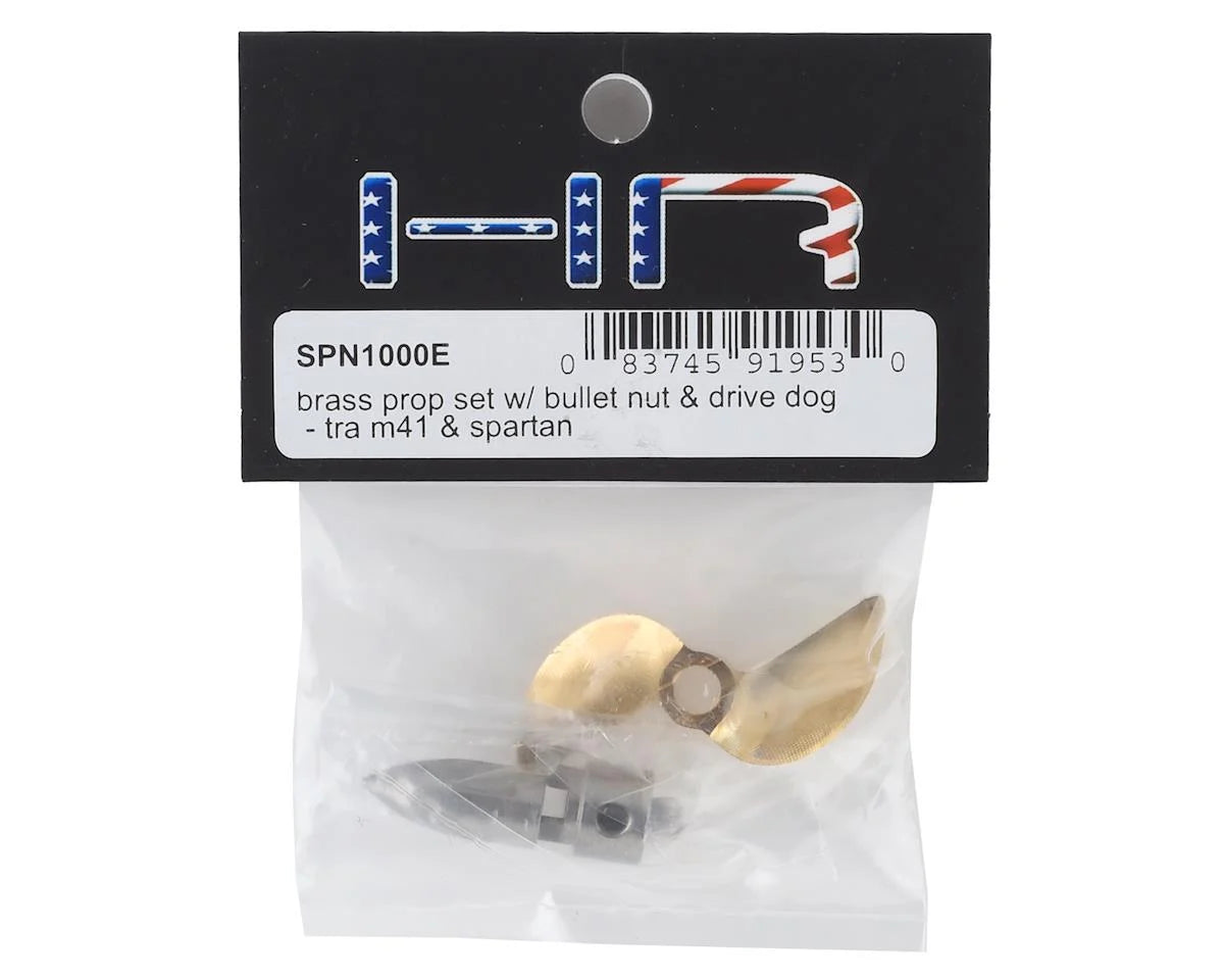 Hot Racing HRASPN1000E Brass Prop Set with Bullet Nut & Drive Dog: Traxxas M41, Spartan