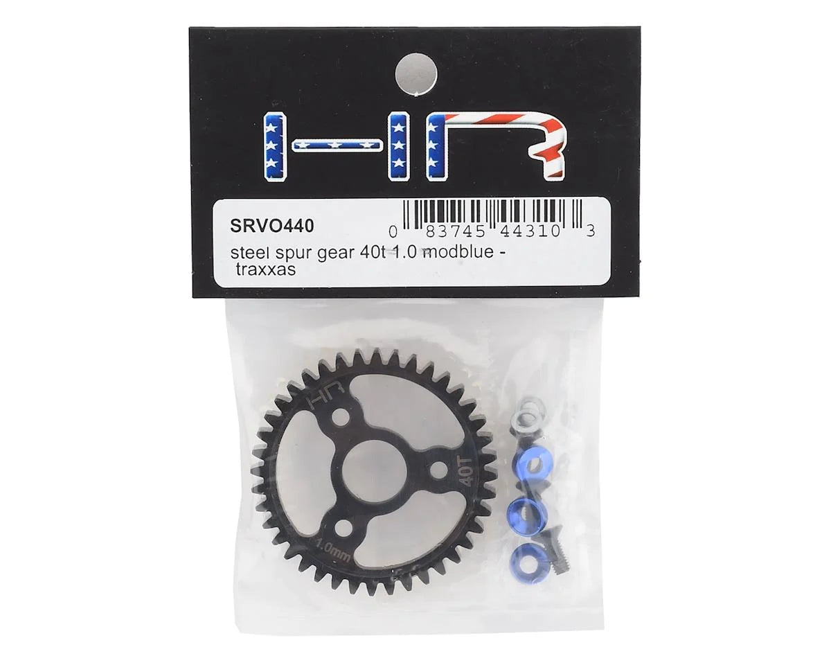Hot Racing HRASRVO440 MOD1 Steel Spur Gear for Traxxas Revo (Blue) (40T)