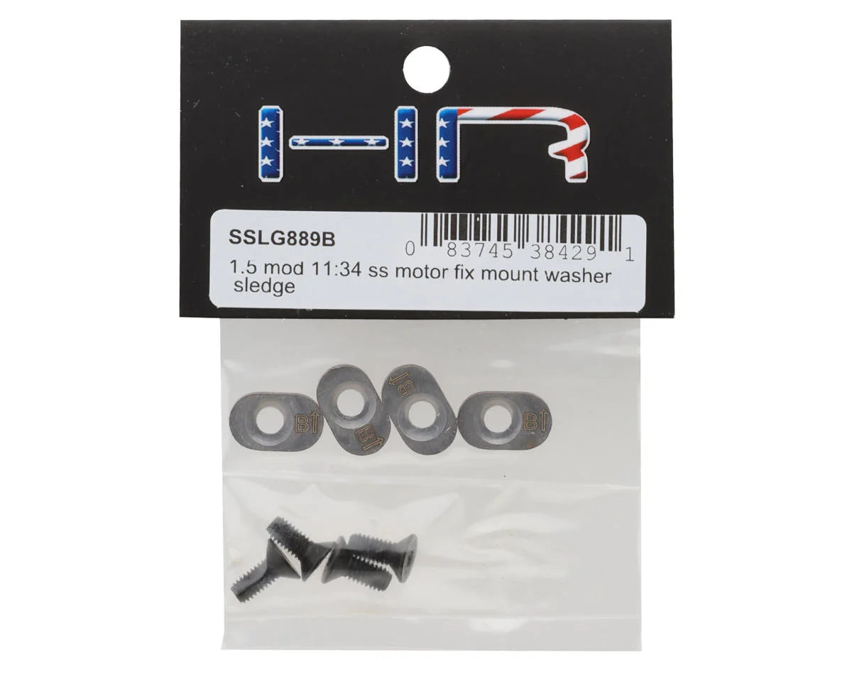 Hot Racing HRASSLG889B Stainless Steel Motor Locking Washers for Traxxas Sledge (1.5 Mod 11/34)