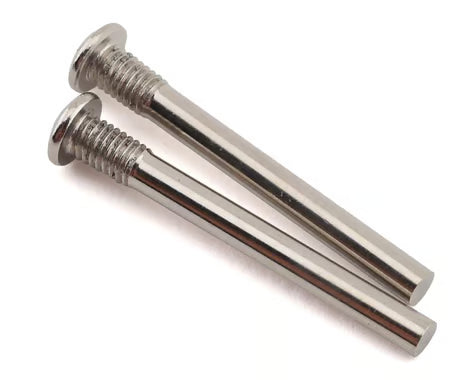 Hot Racing HRASTE04HP Hardened Chrome Plated Caster Block King Pin Set for Traxxas 2WD (2)