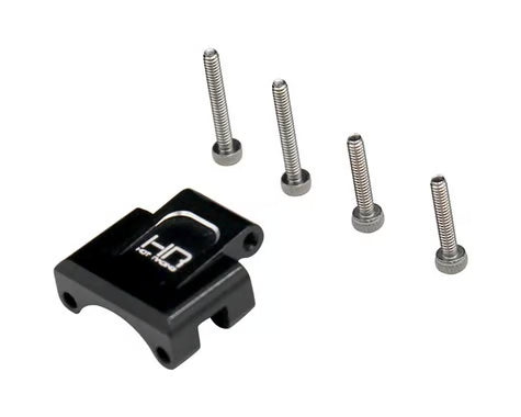 Hot Racing HRASXTF09U01 Axial SCX24 Aluminum Rear Axle Truss Upper Link Mount (Black)
