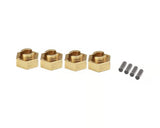 Hot Racing HRASXTF10H Axial SCX24 Brass 7mm Wheel Hex Hub (4) (1g)