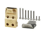 Hot Racing HRASXTF12CP Axial SCX24 Brass Differential Cover w/Stainless Axle Skid Plate 13g)