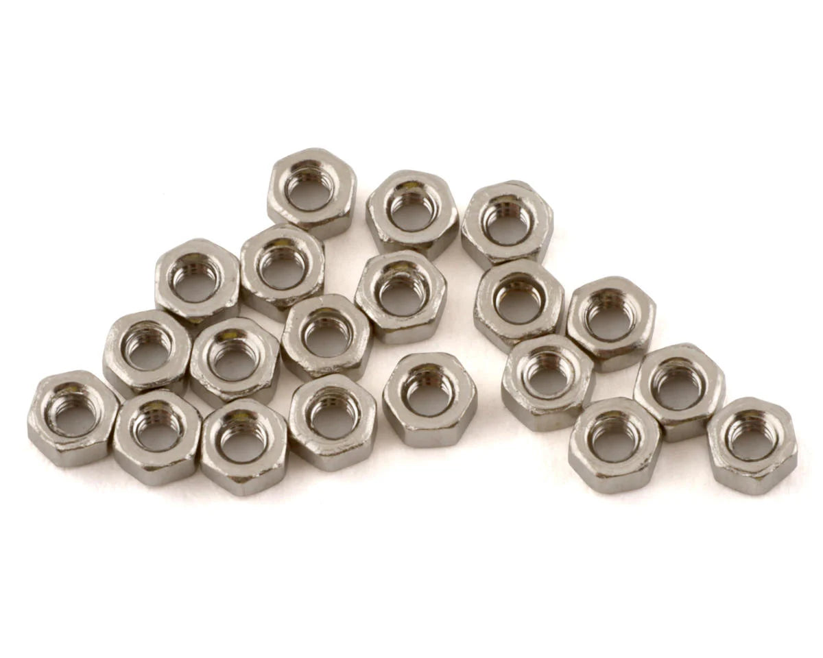HOT RACING SXTF14NSS 1.4mm Stainless Steel Hex Nut (20) (SCX24/AX24)