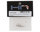 HOT RACING SXTF14NSS 1.4mm Stainless Steel Hex Nut (20) (SCX24/AX24)