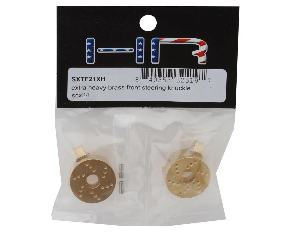 Hot Racing Axial SCX24 Extra Heavy Brass Front Steering Knuckles (2) (19.7g)