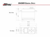 Hitec D-645MW 32-Bit High Torque Metal Gear Servo .17sec/180oz @ 7.4v D645MW