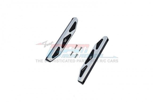 GPM ALUMINUM CHASSIS NERF BARS SILVER INLAY A VERSION TRAXXAS HOSS 4X4 VXL BLACK