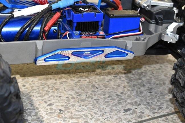 GPM ALUMINUM CHASSIS NERF BARS SILVER INLAY A VERSION TRAXXAS HOSS 4X4 VXL BLACK