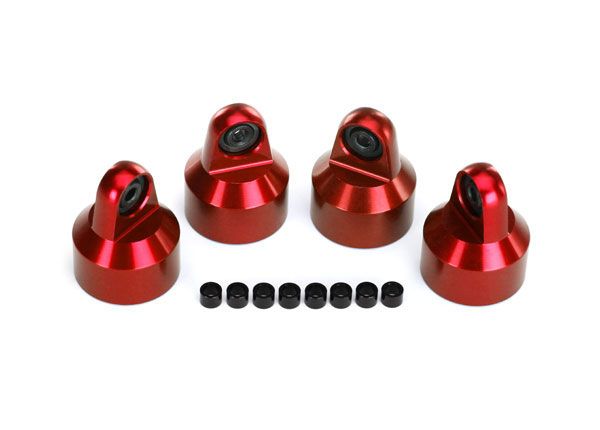 TRAXXAS 7764R SHOCK CAPS GTX RED (4)