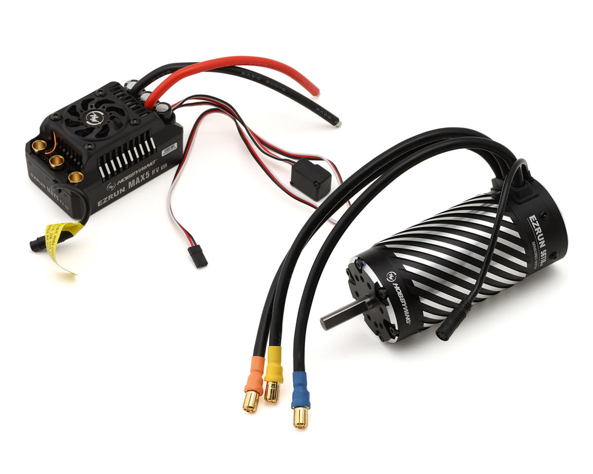 Hobbywing 38010604 EZRun MAX5 G2 ESC et moteur sans balais sensoriels avec 56118SD (1100 kV)