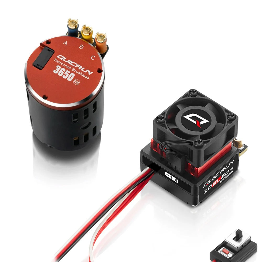 Hobbywing HWI30803201 Quicrun 10BL60 SD G2 ESC & QR3650 SD 13.5T G2 Motor Combo (2S)