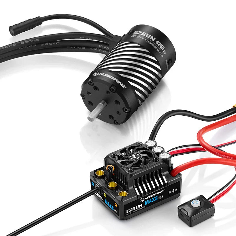 Hobbywing HWI38010606 MAX8 GS2 ESC + 4268SD 2500KV G2R Motor (3-6S) Combo