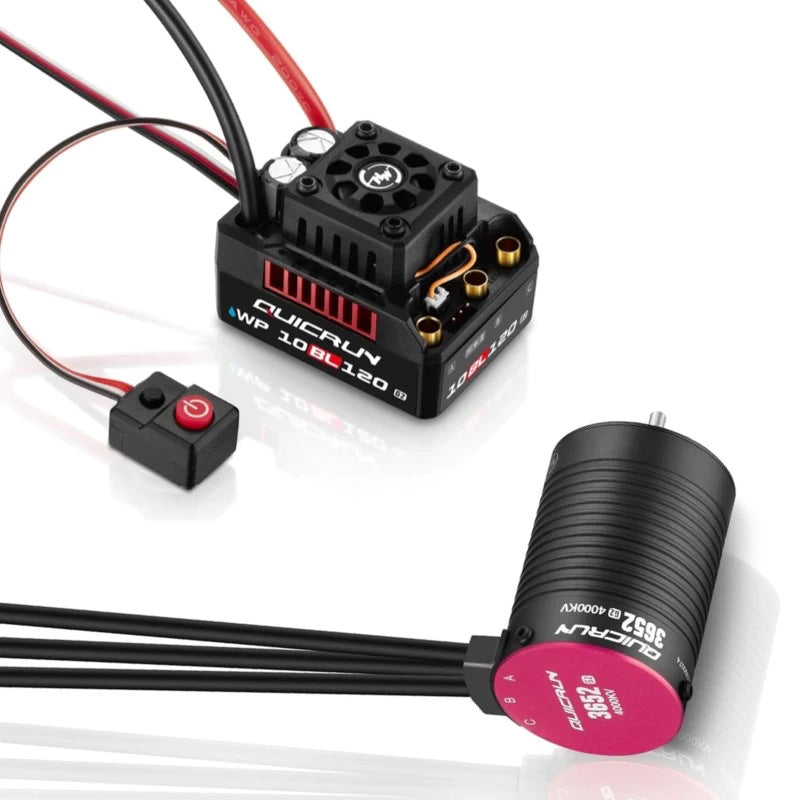 Hobbywing 38030207 QuicRun 10BL120 G2 Sensorless Brushless ESC/3652SL Motor Combo (3250kV)