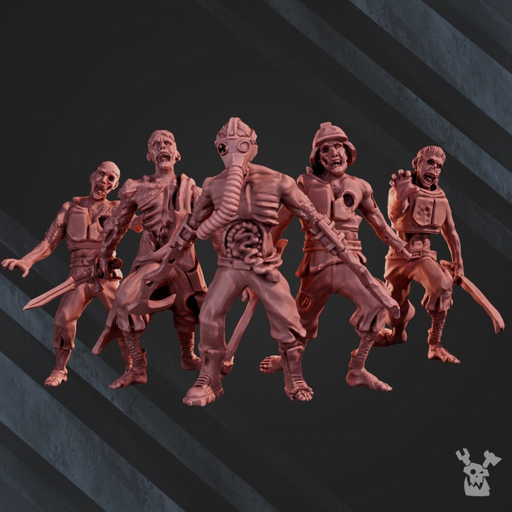 3d Printed Pandemic Zombies Squad x10 by DakkaDakka
