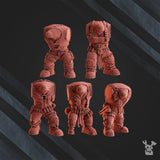 3d Printed Squad of 5 Ork Boombo Boyz by DakkaDakka